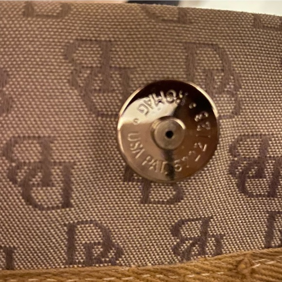 Dooney & Bourke Vintage Monogram Signature Logo Tassel Tote Satchel Bag - Picture 9 of 11